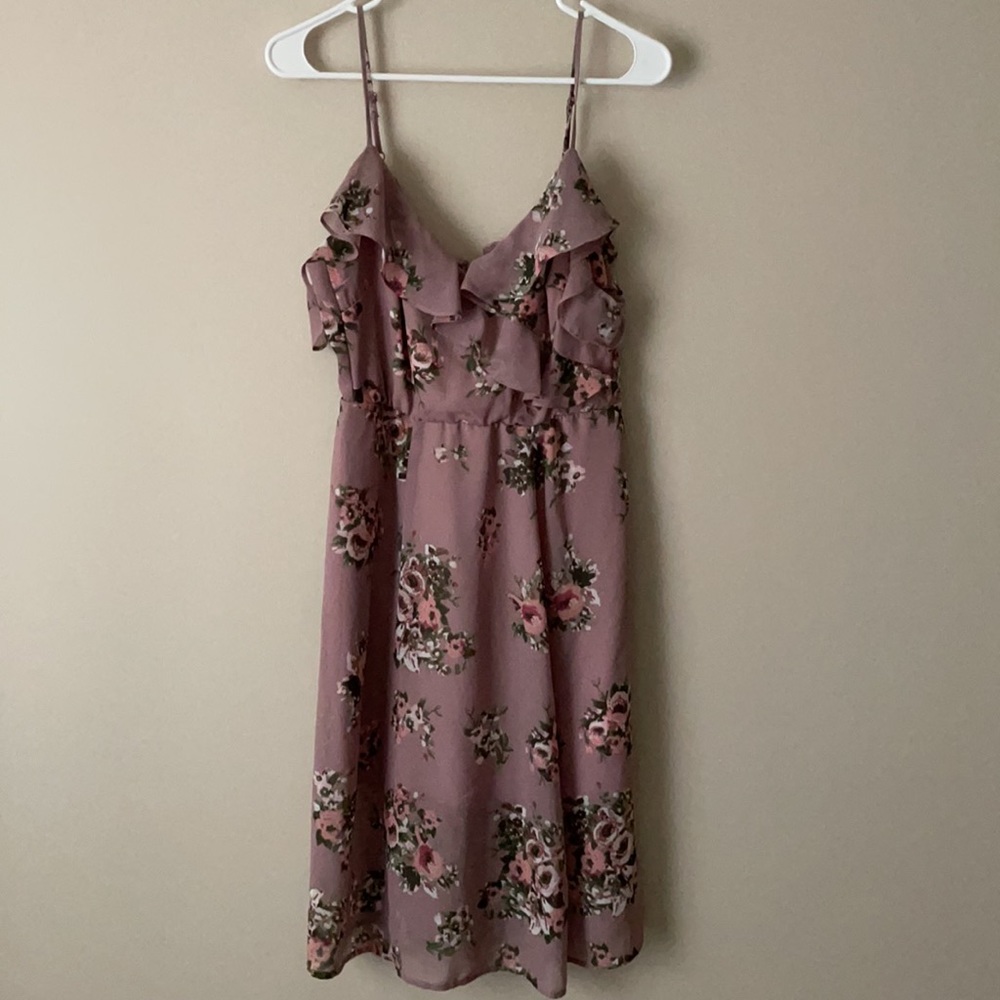 Pink floral dress